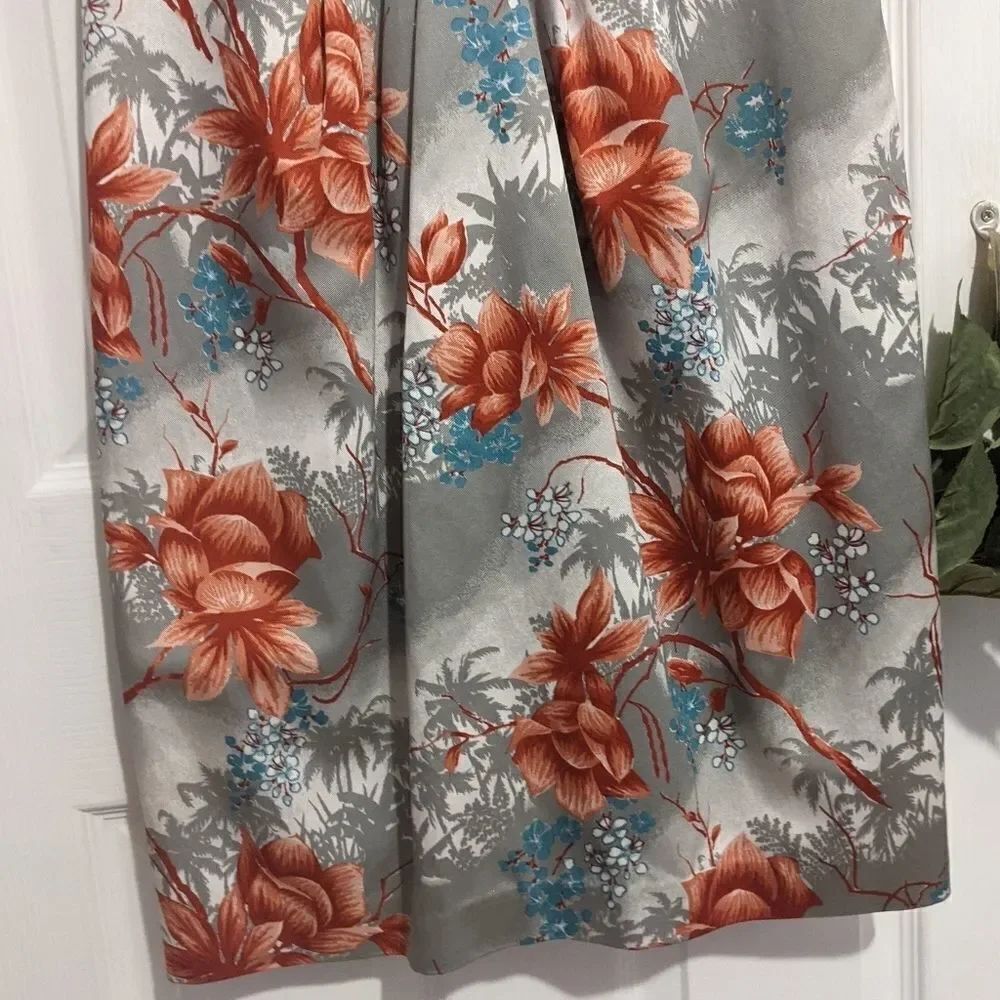Etro Tropical Print Floral Dress Pleated - Picture 3 of 9